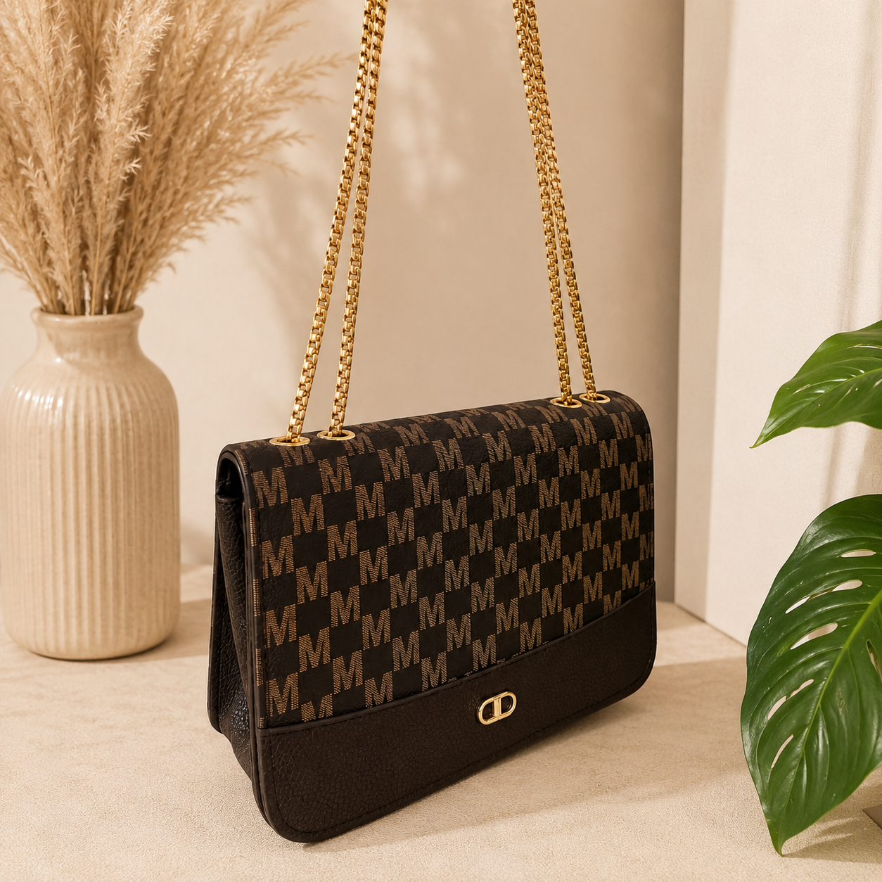 Bolsa Feminina Premium Monograma Luxo