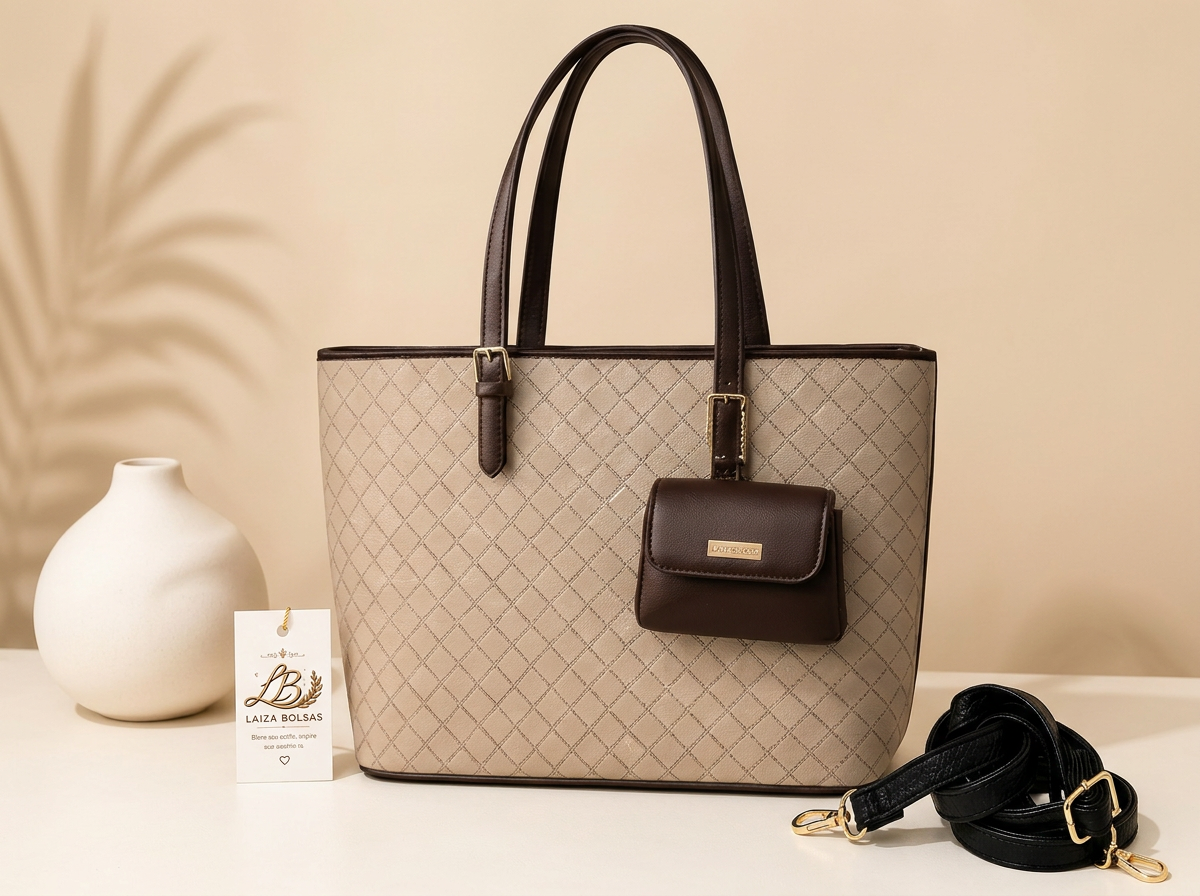 Bolsa Tote Matelassê 3 em 1