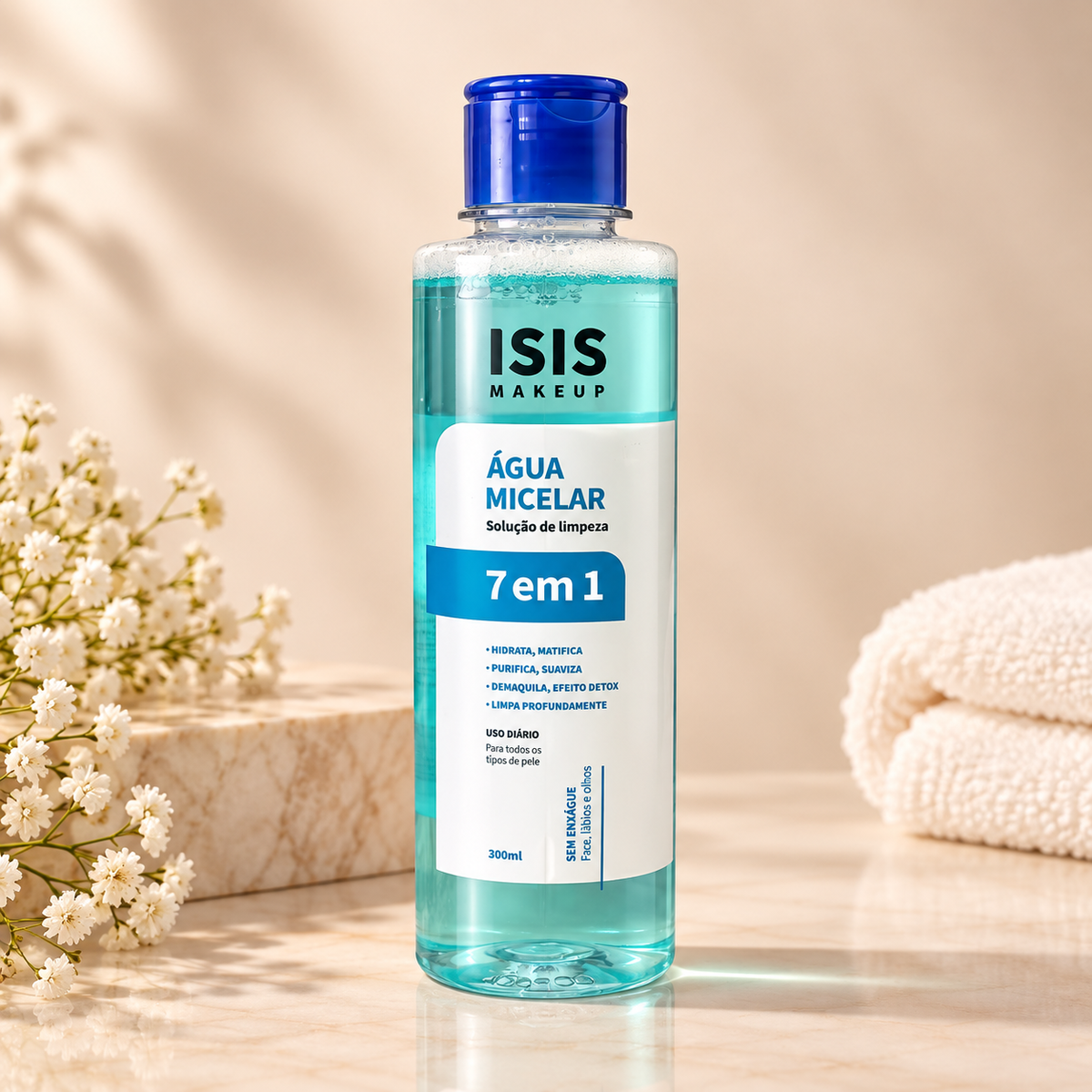 Água Micelar 7 em 1 ISIS Makeup 300ml