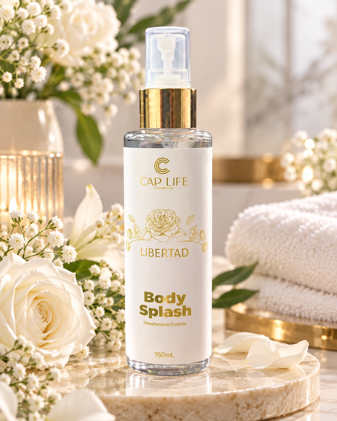 Body Splash Libertad Cap Life Cosméticos 150ml