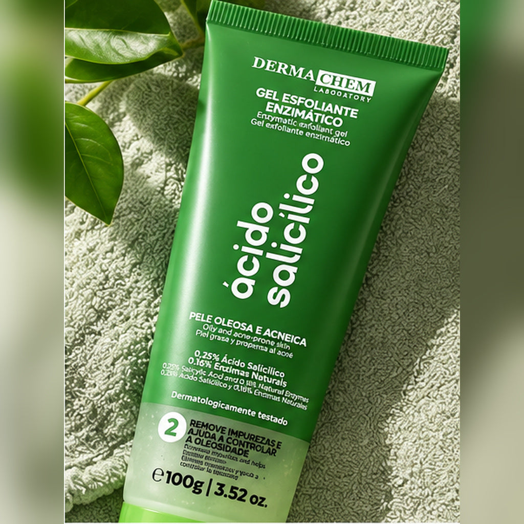 Gel Esfoliante Enzimático Ácido Salicílico Dermachem 100g - foto profissional 2