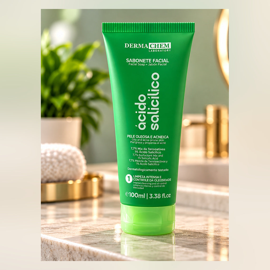 Sabonete Facial Ácido Salicílico Dermachem 100ml - imagem profissional 1