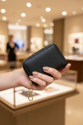 Carteira Zip Black Gold — Lifestyle
