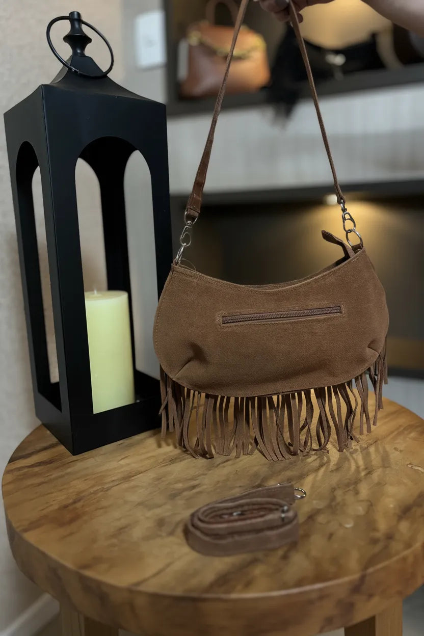 Bolsa Prada Hobo com Franjas 2 Cores