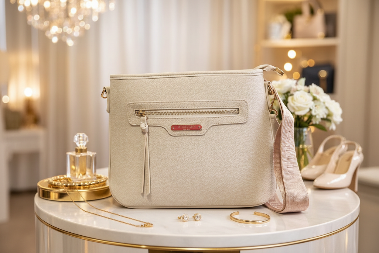 Bolsa Crossbody Chic Ivory — Campanha