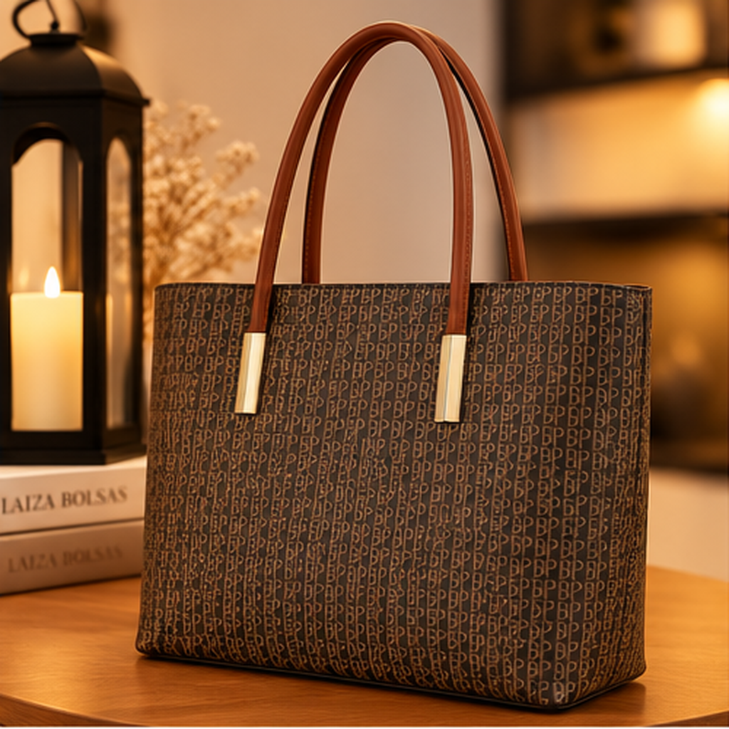 Bolsa Tote Monograma BP, ângulo