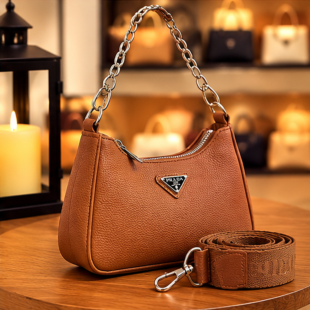 Bolsa mini hobo caramelo — verso