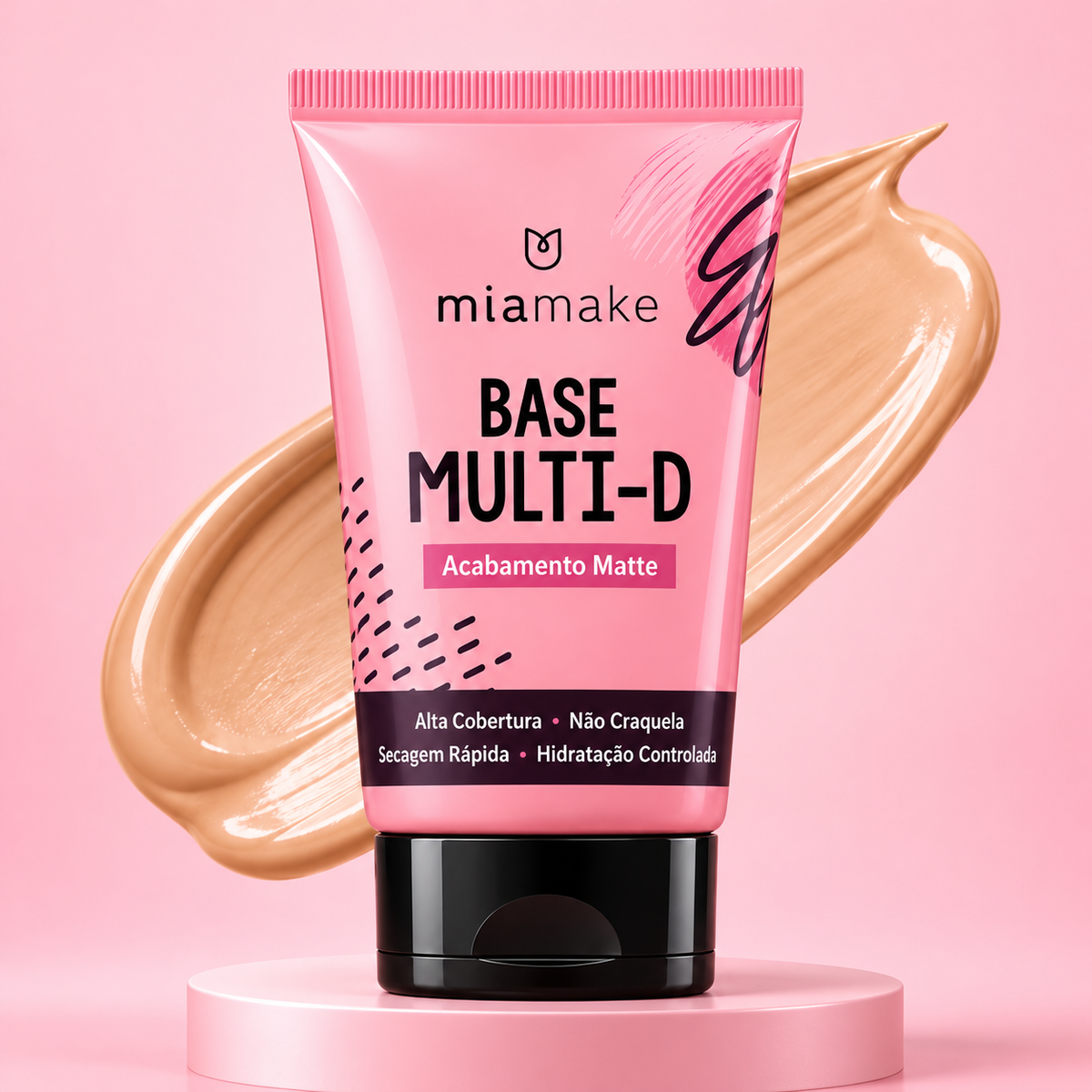 Base Multi-D Matte Mia Make — imagem profissional 2, fora da caixa, representação digital ilustrativa