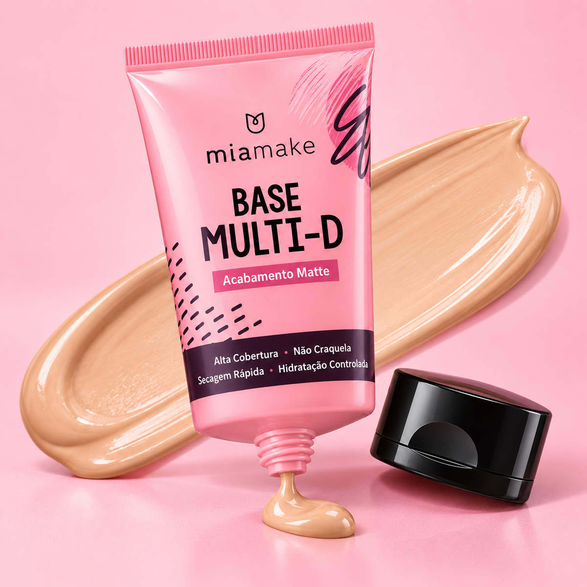 Base Multi-D Matte Mia Make — imagem profissional 3, fora da caixa, representação digital ilustrativa