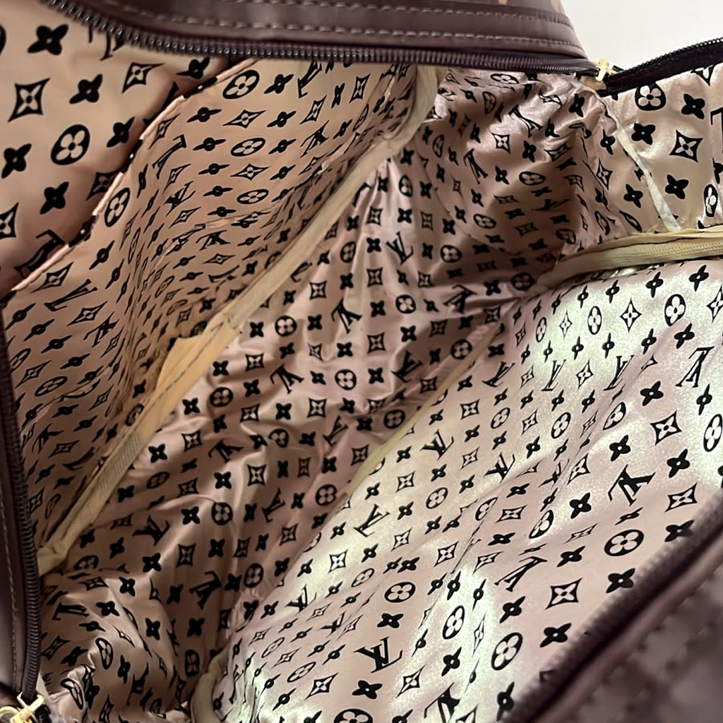 Mochila monograma marrom — interior