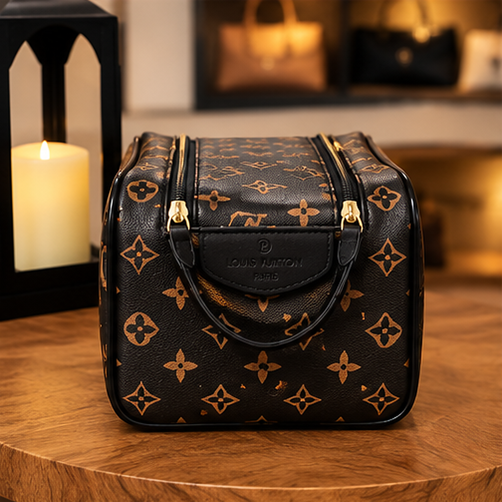 Nécessaire box monograma preto — frente