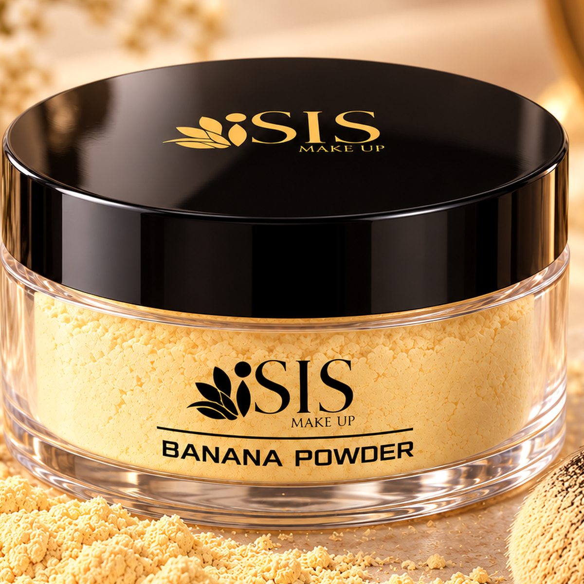 Banana Powder SIS Make-Up — imagem profissional 3, fora da caixa, representação digital ilustrativa