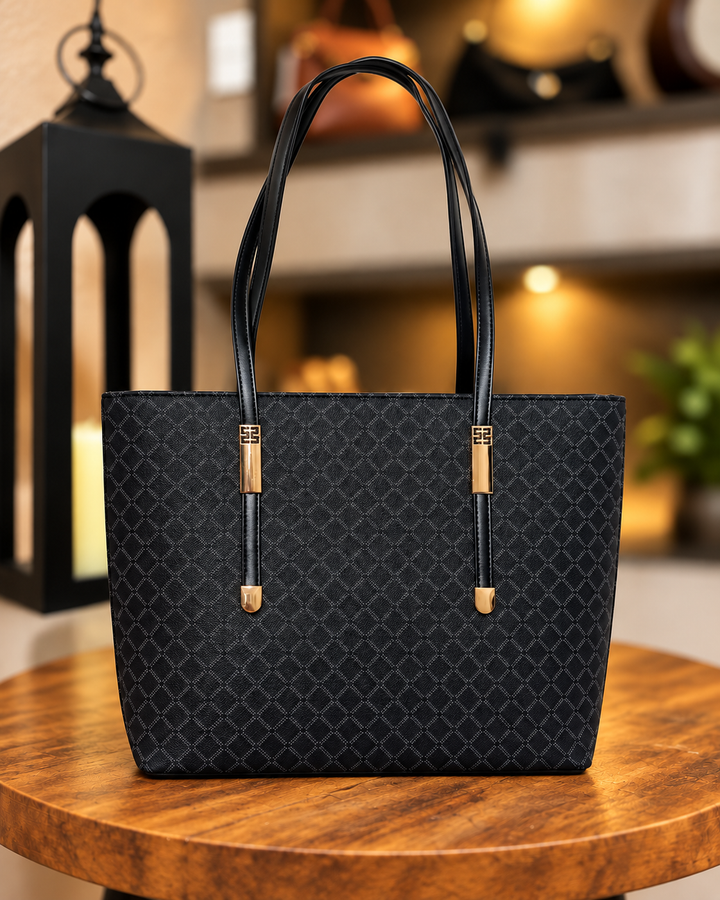 Bolsa Tote Feminina Texturizada em Losangos — Duo Diamond