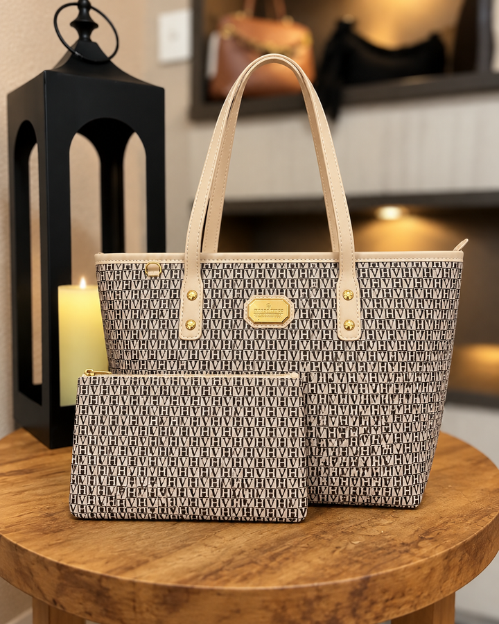 Bolsa Tote Monograma com Nécessaire — Elegance VH