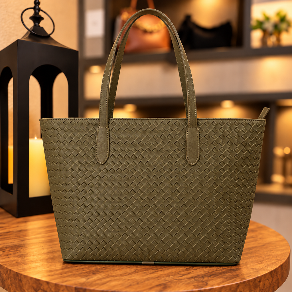 Verde-oliva — verso, cenário de boutique