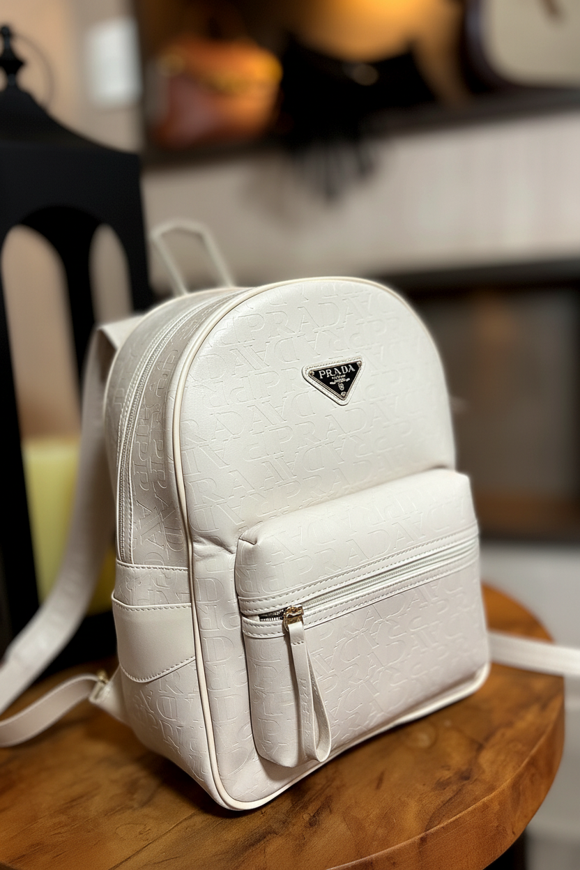 Mochila Prada Off-White - Vista Superior